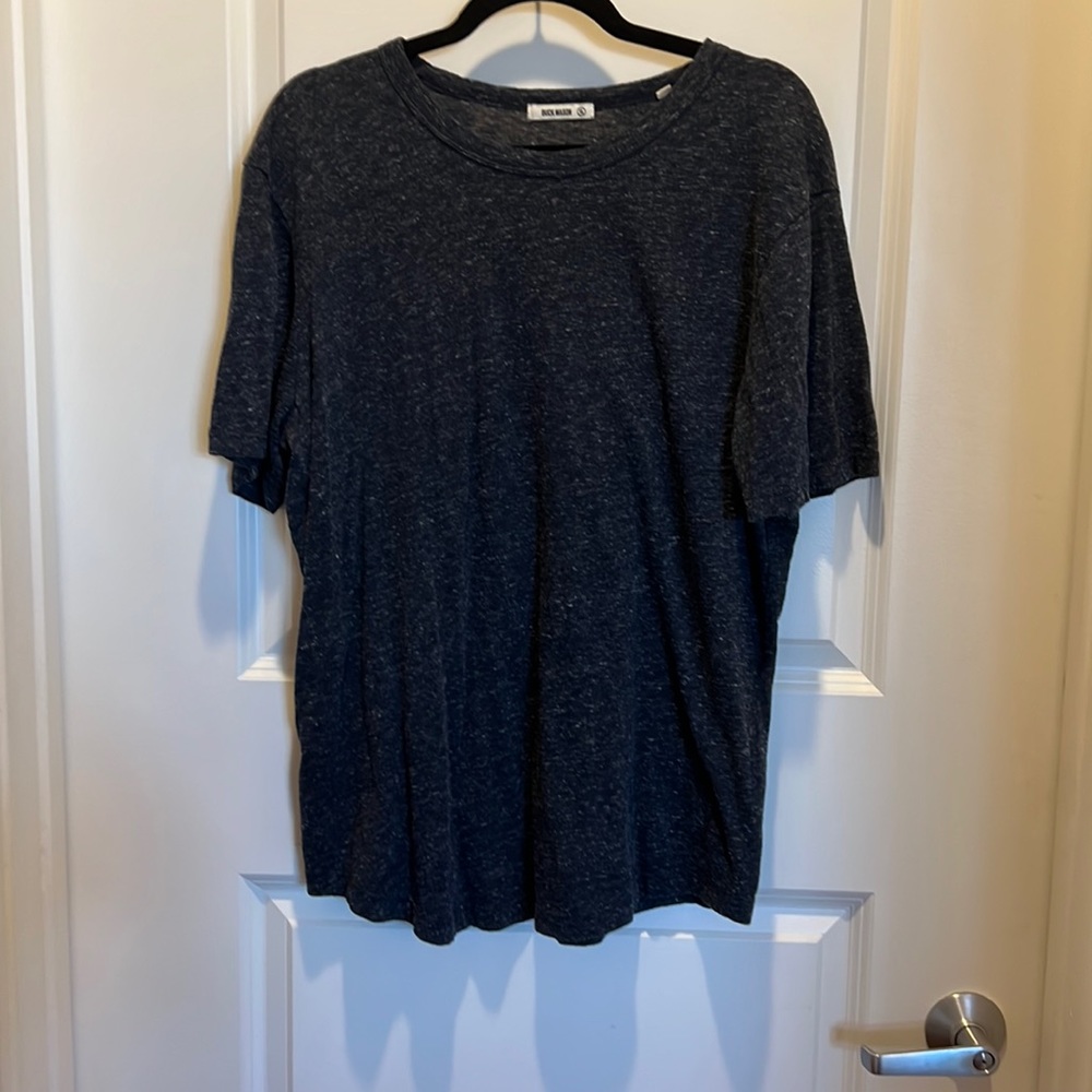 Buck Mason Heather Navy Crewneck Tshirt